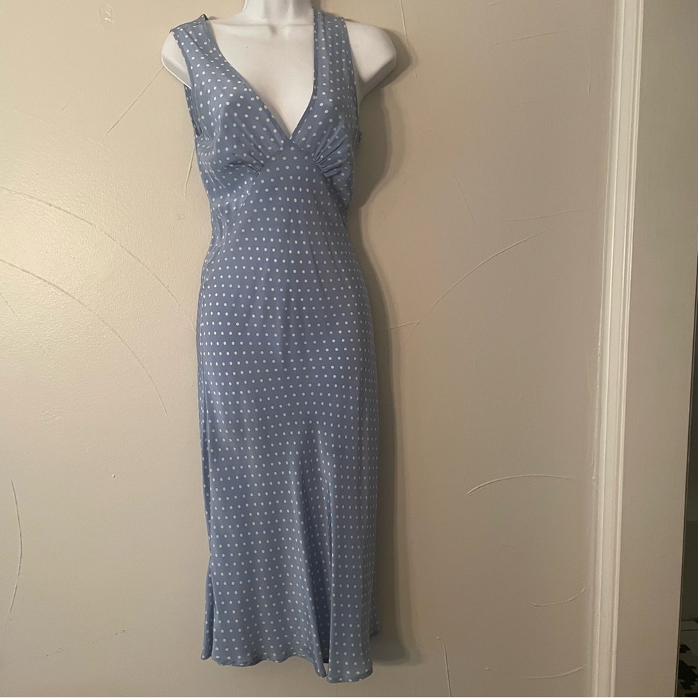 PAUL COSTELLOE DRESSAGE Silk lilac polka dots dress